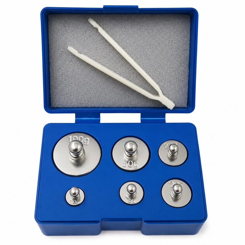 Set de calibrare cu 6 bucăți de greutăți 5g 10g 20g 50g 100g